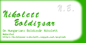 nikolett boldizsar business card